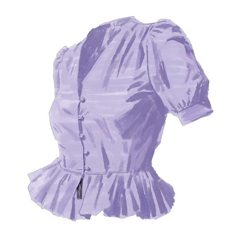 Puff Sleeve Blouse Lavender