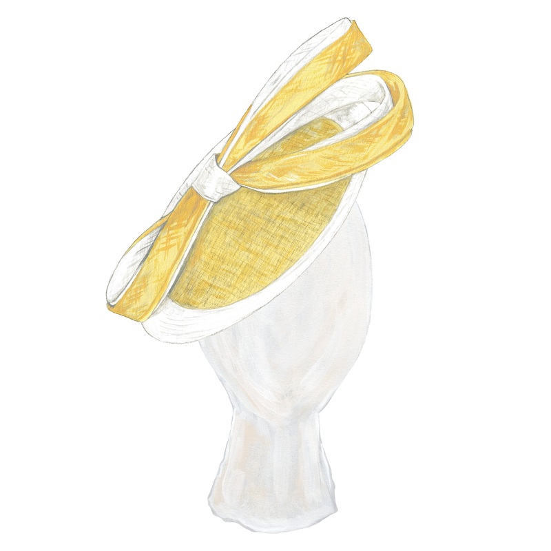 Tulip Fascinator Yellow White