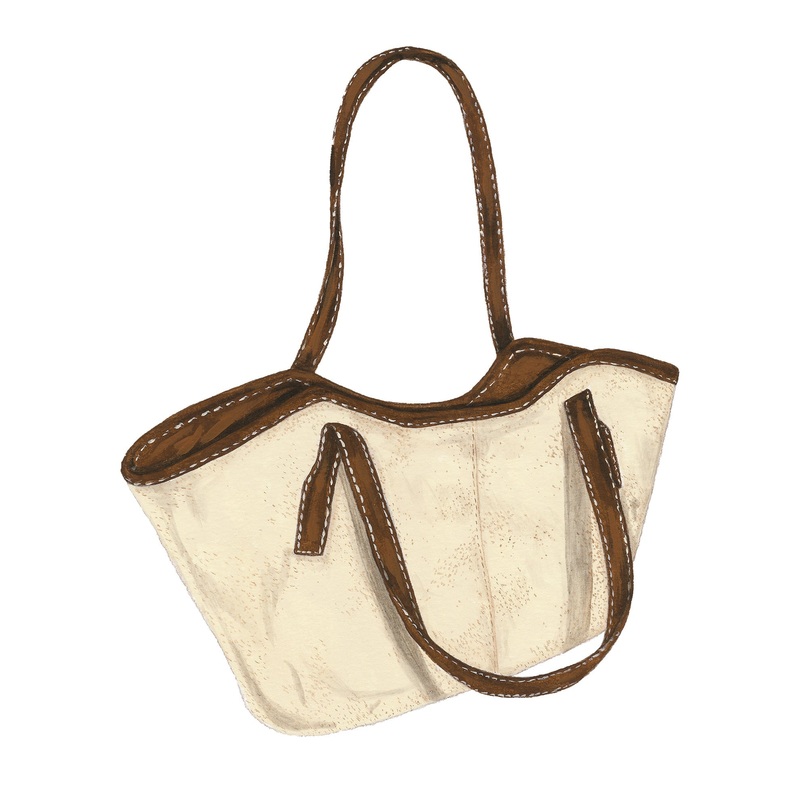 Wave Canvas Bag Brown