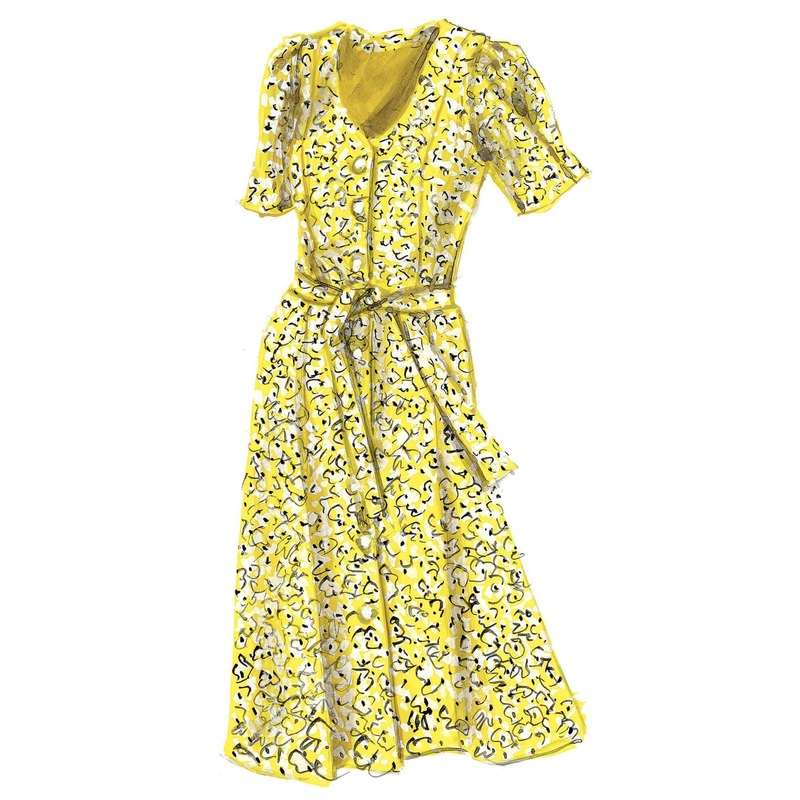 Bouquet Dress Yellow