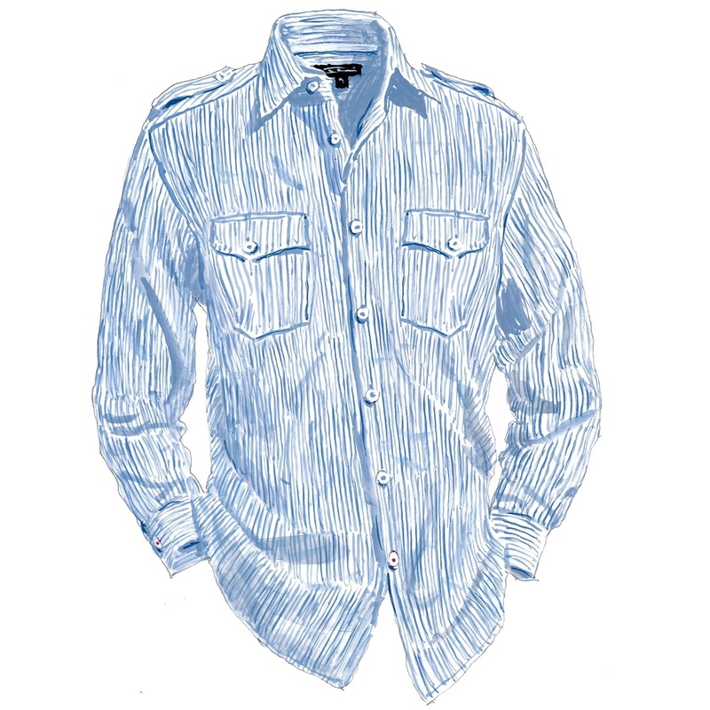 Epaulette Shirt Blue