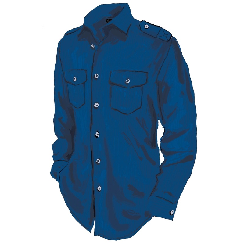 Epaulette Shirt Blue