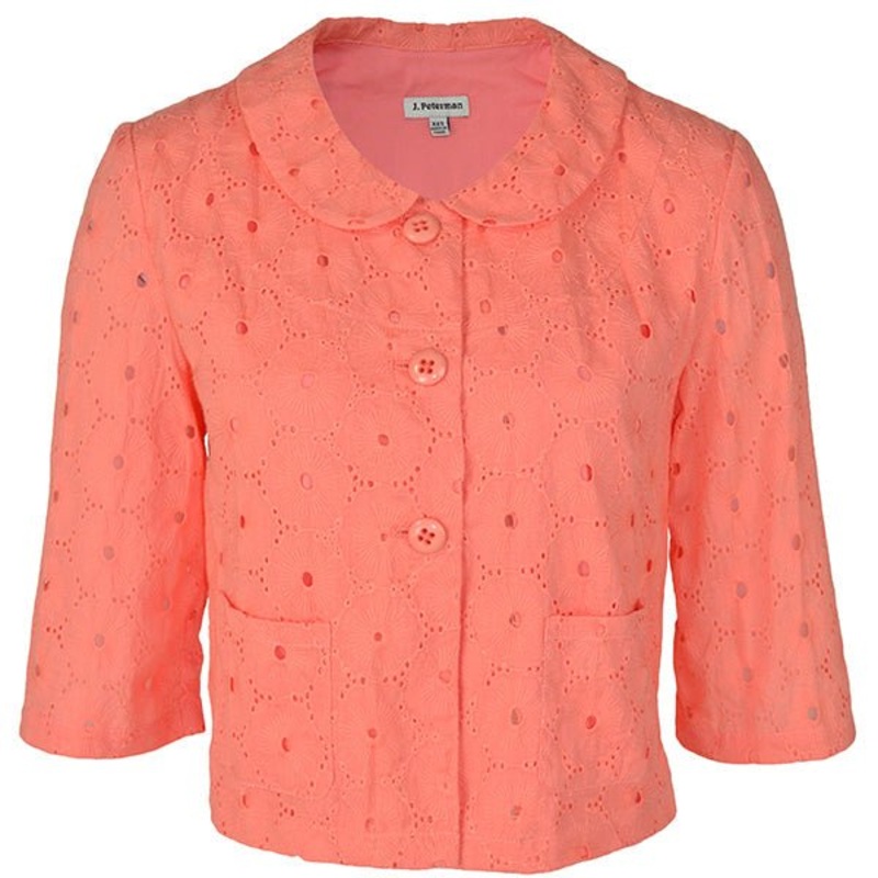 Eyelet Swing Blazer Coral