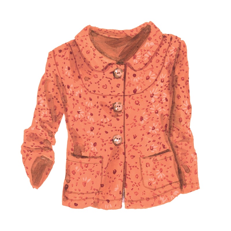 Eyelet Swing Blazer Coral