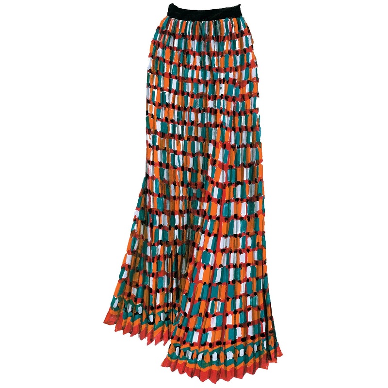 Galata Maxi Skirt Black Orange