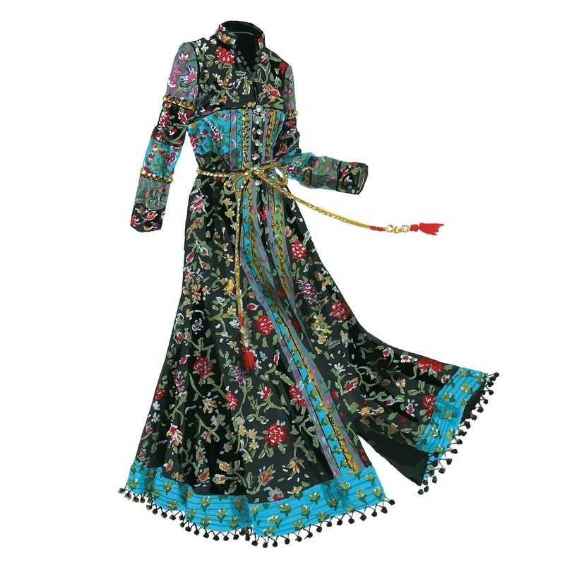 Jaisalmer Dress Teal Multi