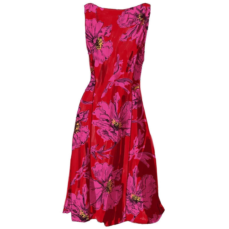 Regatta Dress Red Fuchsia