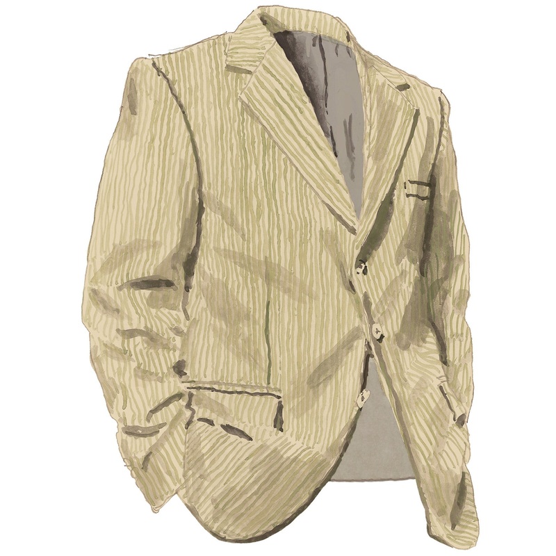 Seersucker Unbound Jacket Tan