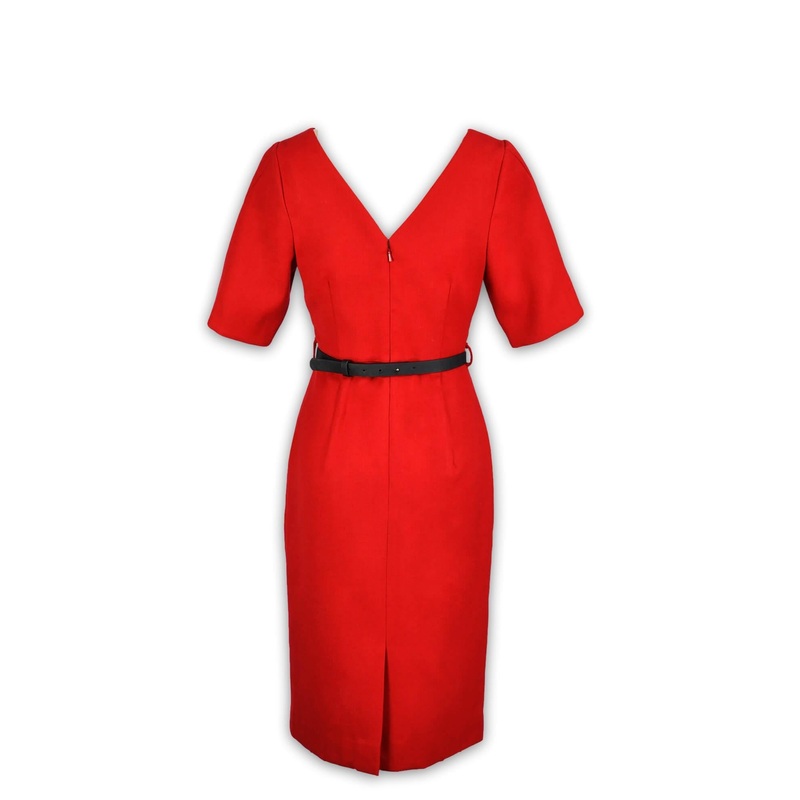 Tulip Sleeve Dress Red