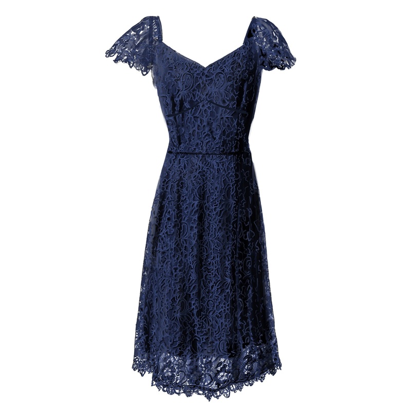 Apology-Free Lace Dress Navy