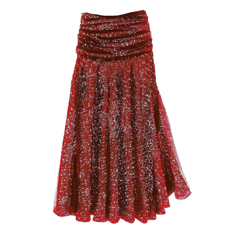 Celestial Skirt Red White