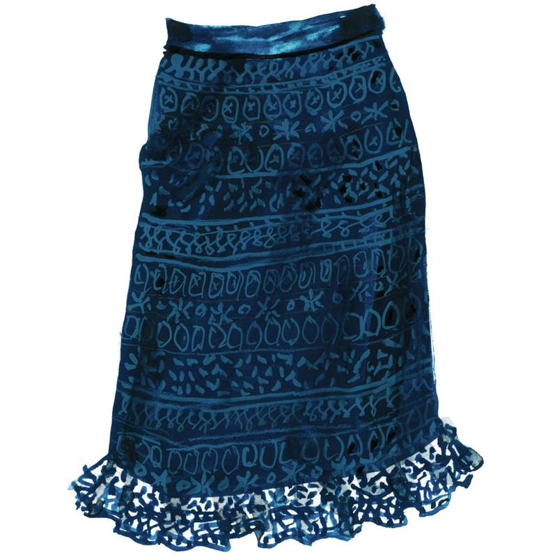 Eyelet Skirt Navy