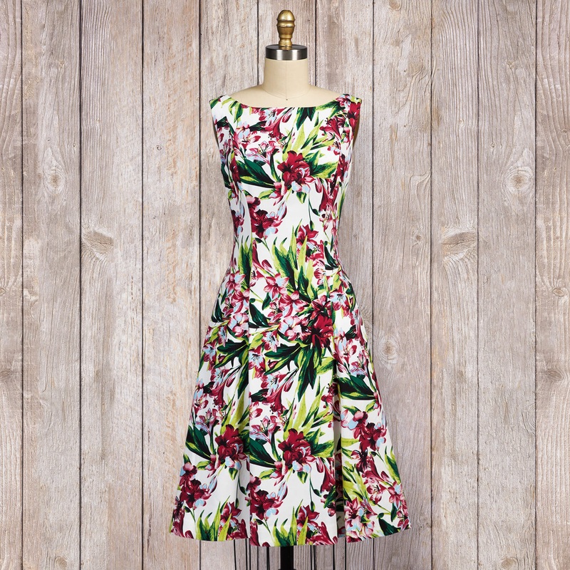 Tropical Getaway Dress Fuchsia Floral