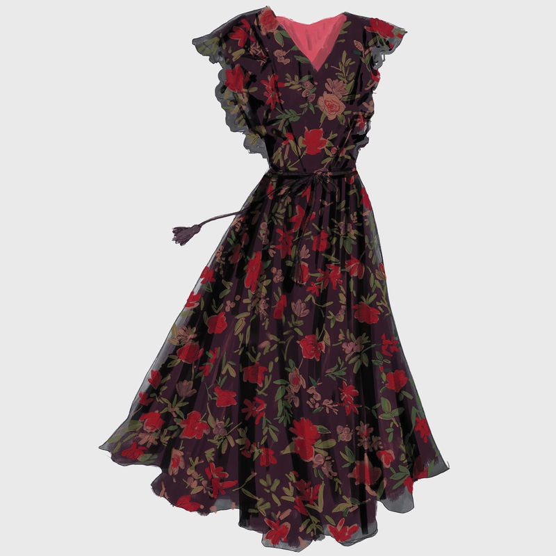 Your Weekend Dress Black Floral