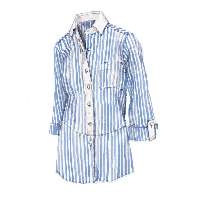 Boat Stripe Shirt Blue White