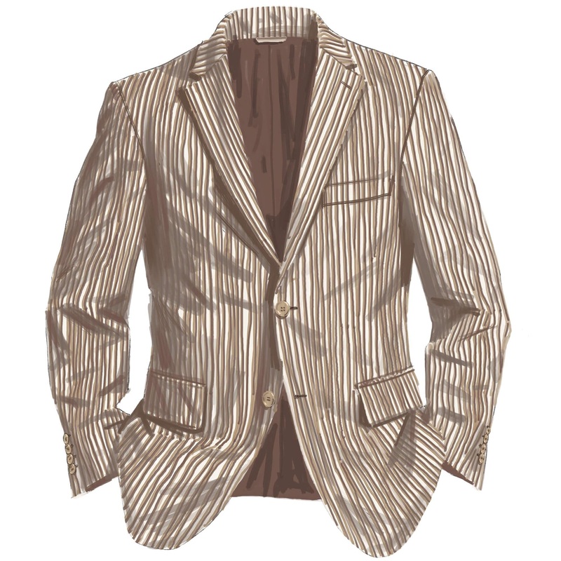 Cotton & Linen (Not A Suit) Jacket Chocolate Tan