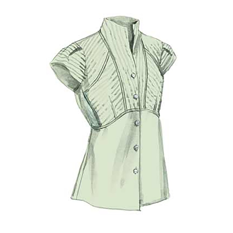 Fenella’s Stitch Down Blouse Celery