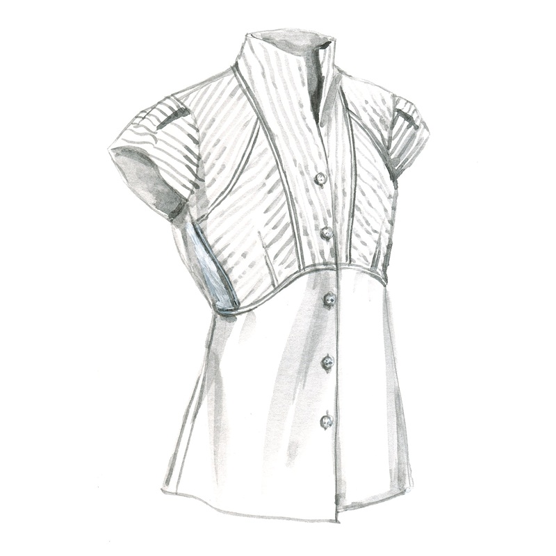 Fenella’s Stitch Down Blouse Celery