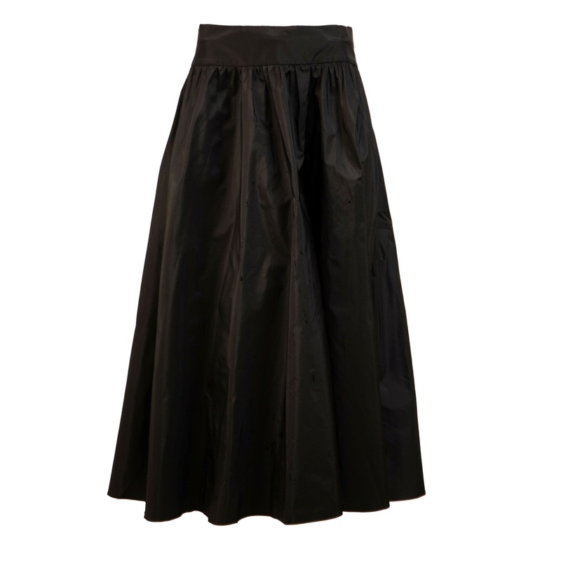 Silk Taffeta Party Skirt Black