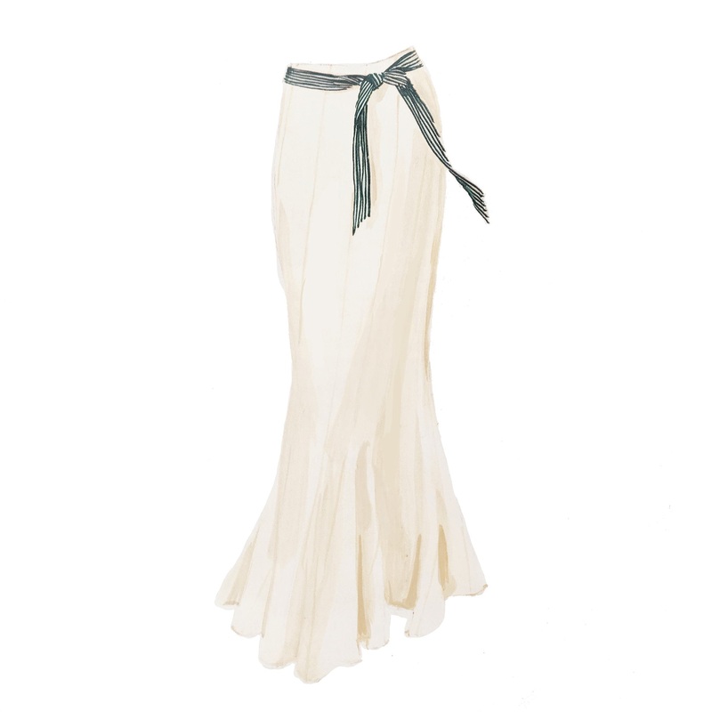 1930’s Gore Skirt Cream