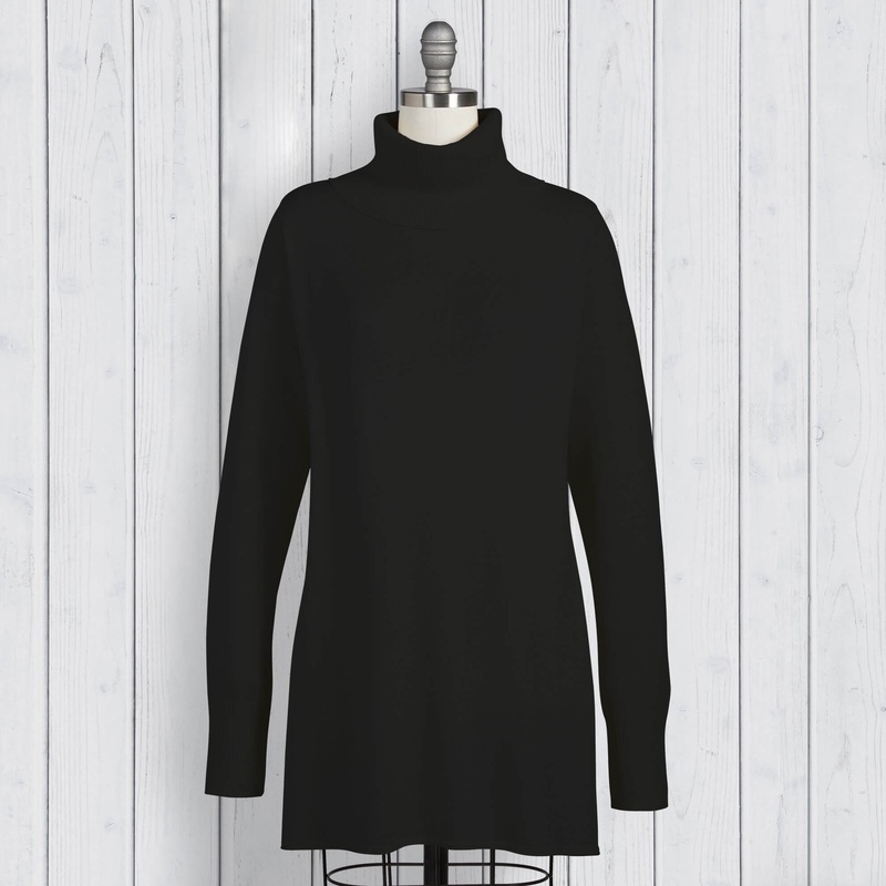 Oversized English Turtleneck Black