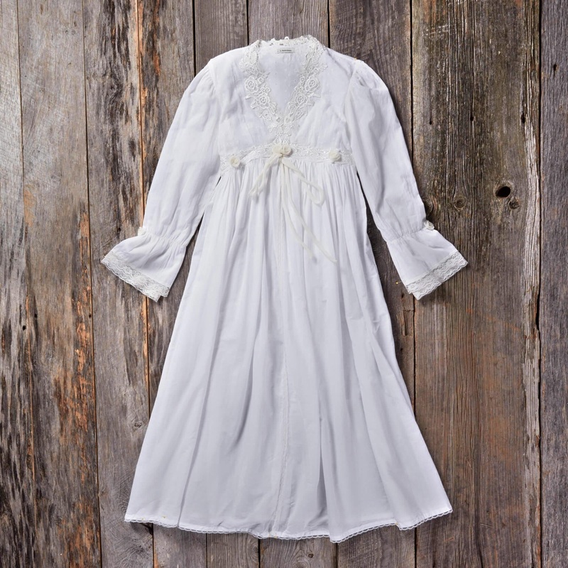 Vintage Tea Length Nightgown White