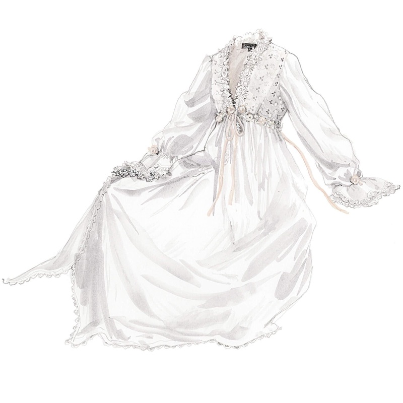 Vintage Tea Length Nightgown White