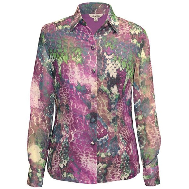 Animal Print Blouse Snakeskin Print