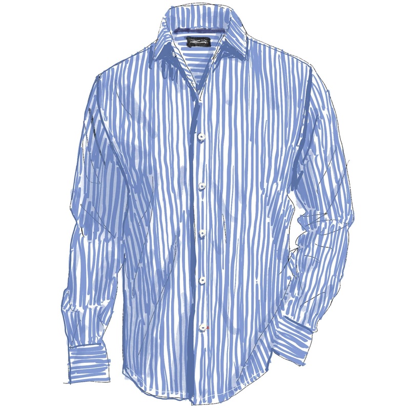 Bengal Stripe Dress Shirt Light Blue
