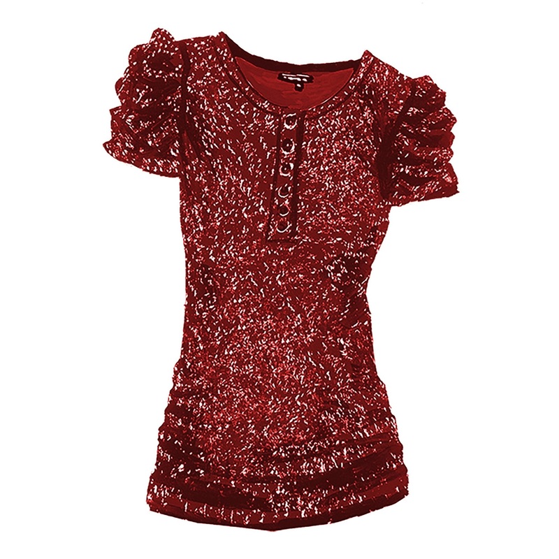 Celestial Blouse Red White