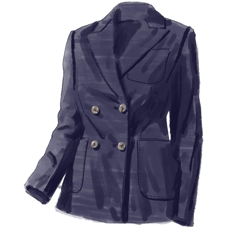 Classic Double-Breasted Blazer Navy
