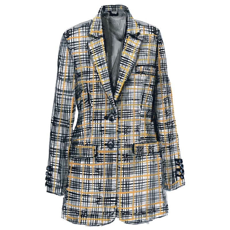 Secret Language Blazer Glen Plaid
