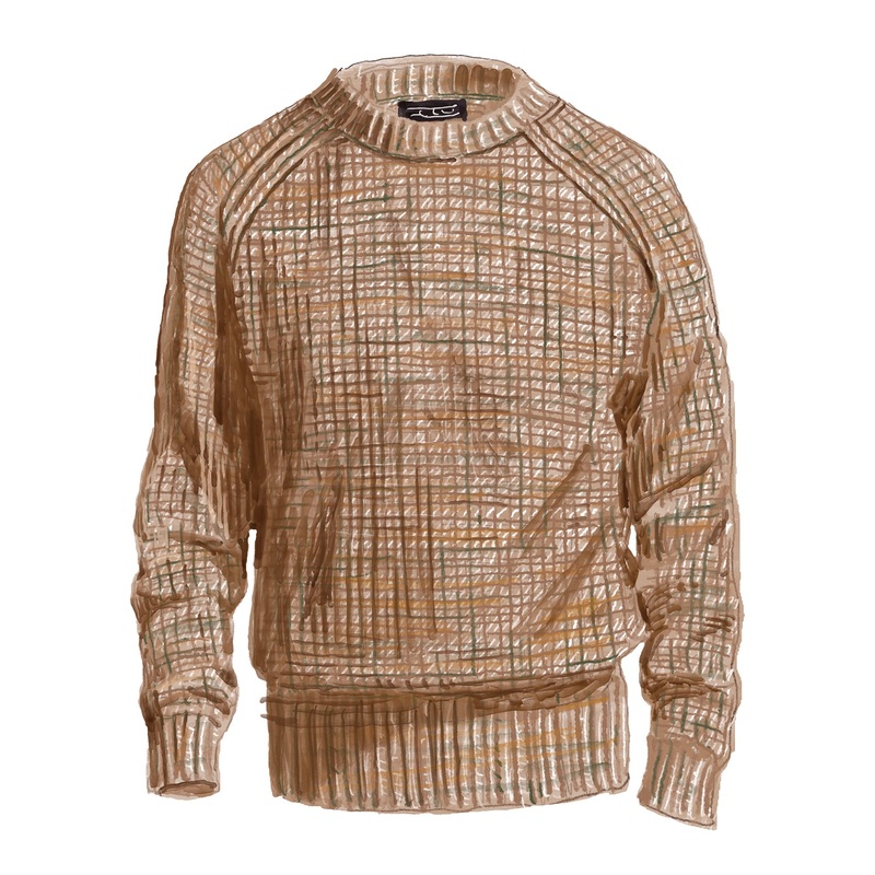 Captains Ribbed Sweater Desert