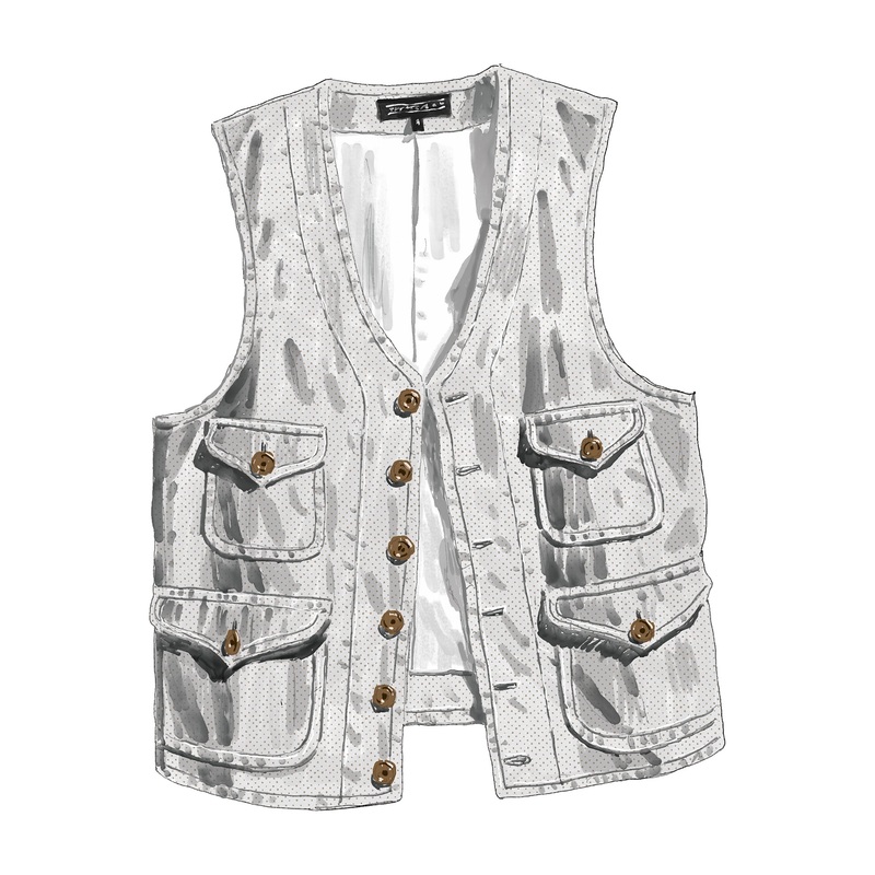 Pincheck Traveler’s Vest Mineral Grey