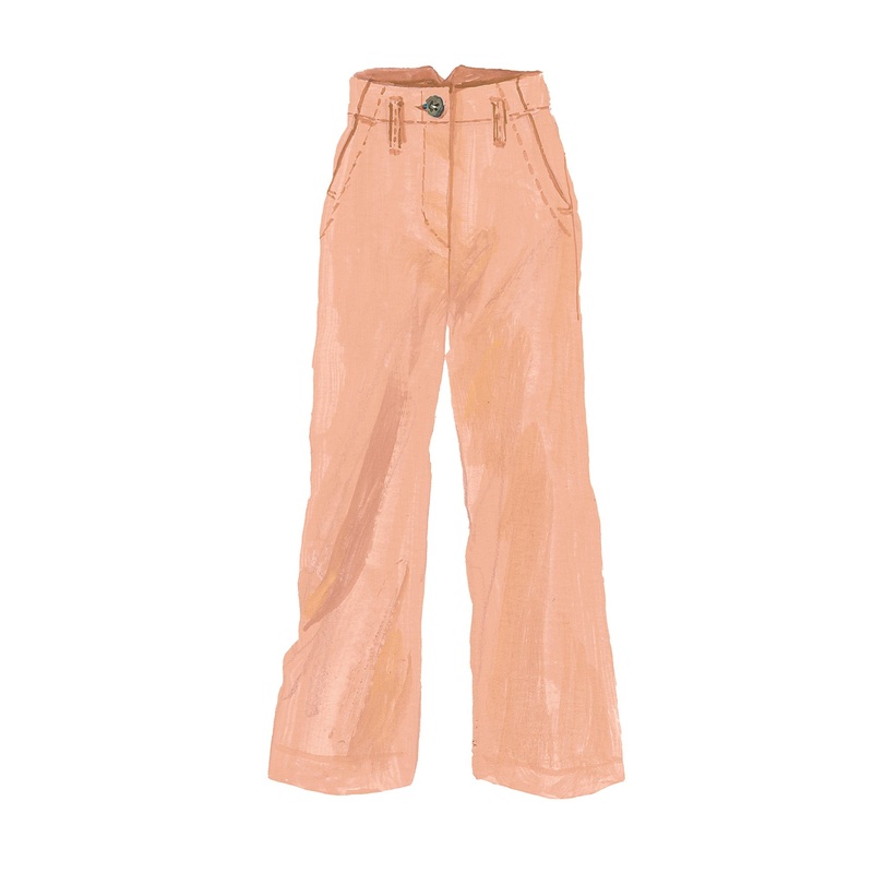 The San Remo Wide Leg Cropped Chino Cantalope