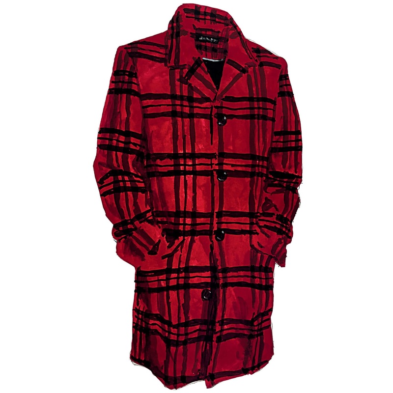 Mackinaw Car Coat Red Black