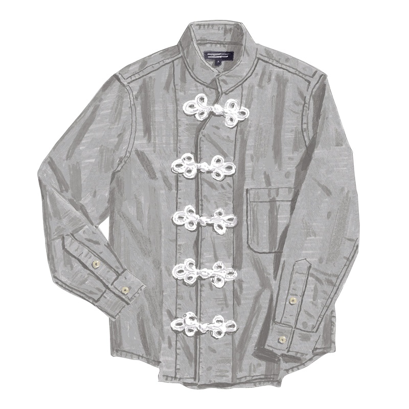 WWII Pajama Coat Light Grey