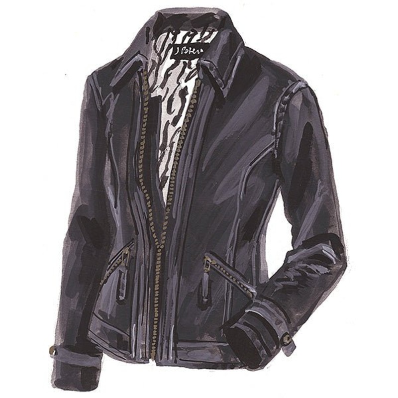 Classic Leather Bomber Black