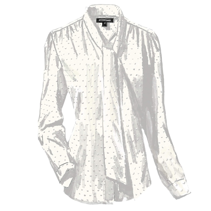 Swiss Dot Blouse White