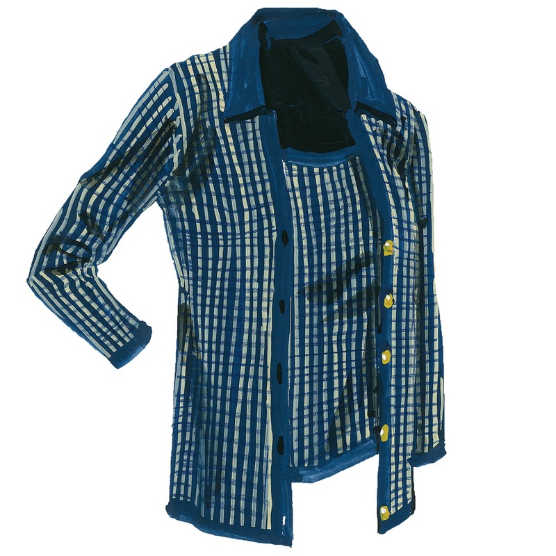 1920’s Tennis Sweater Set Navy Cream