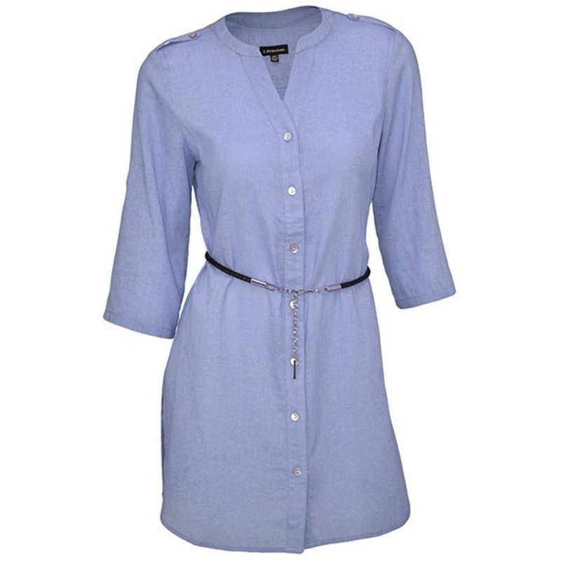 Belted Tunic Blue Chambray