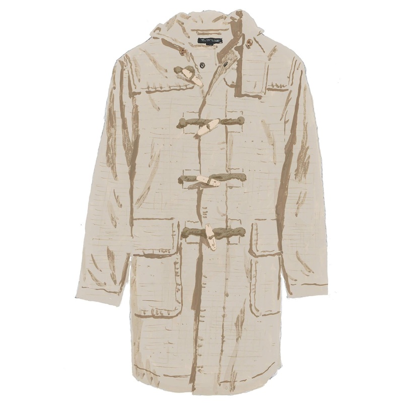 Cotton/Linen Duffel Coat Stone