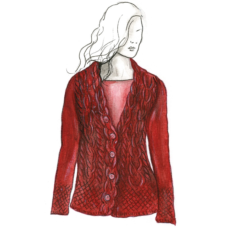 Horseshoe Cable Cardigan Chalkstone