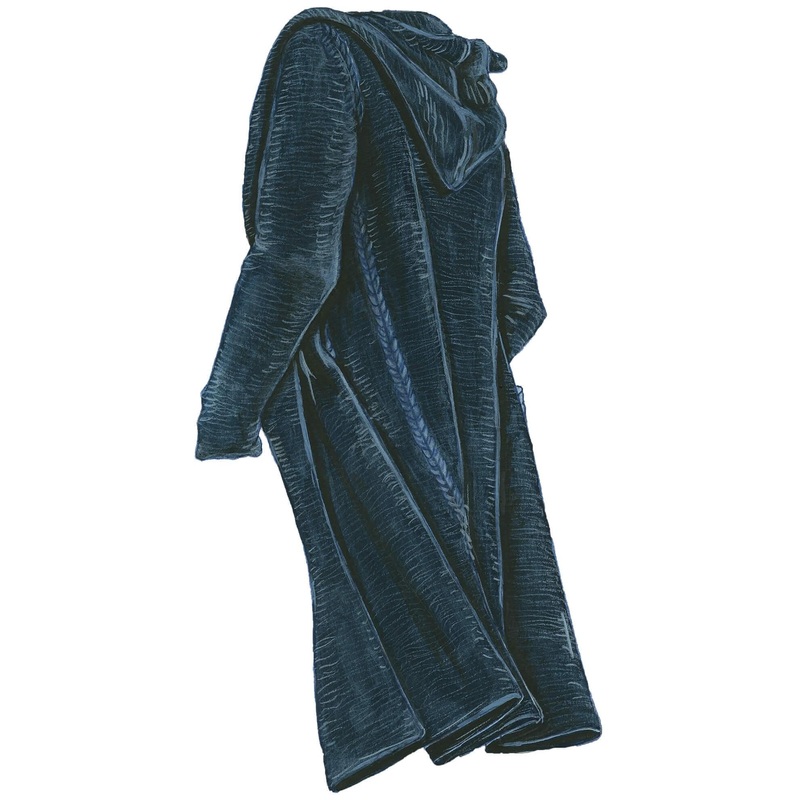 Irish Hooded Coat Navy