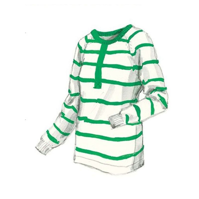 Nautical Stripe Sweater Green Stripe