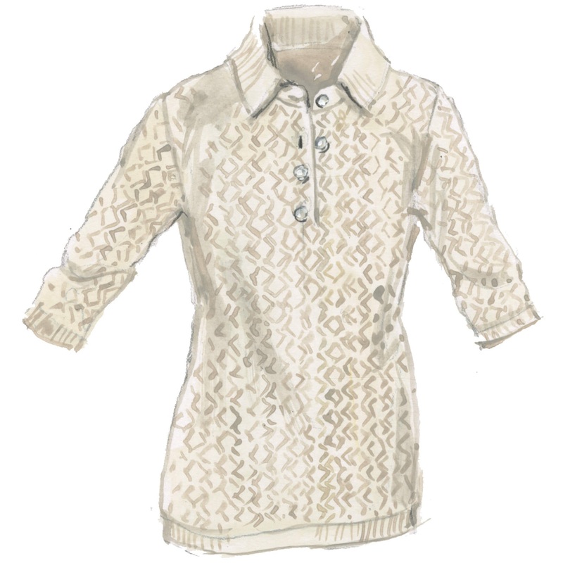 Pointelle Polo Natural