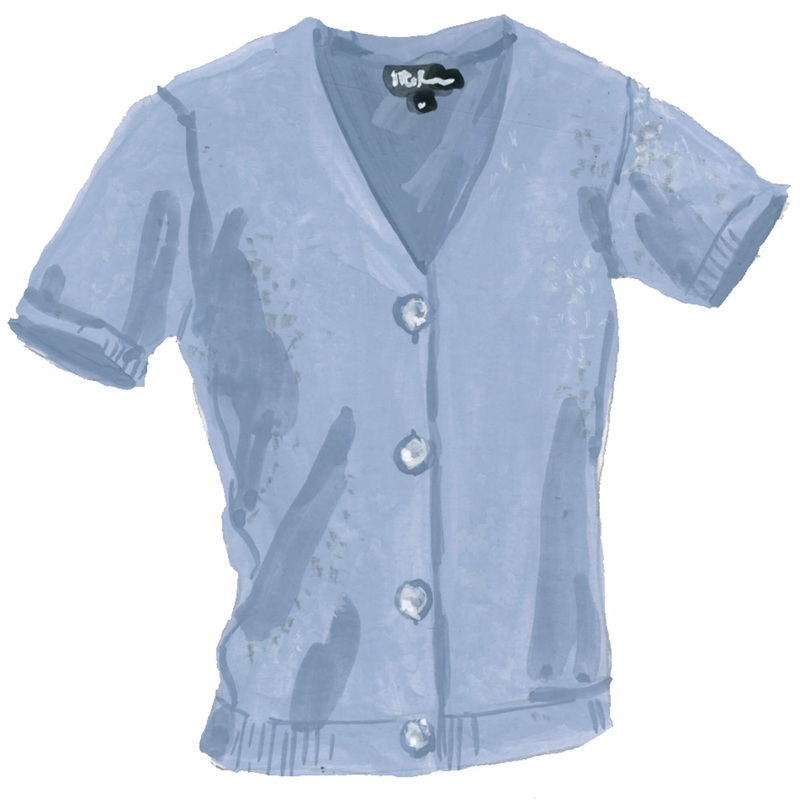 The Vineyard Short Sleeve Sweater Blue