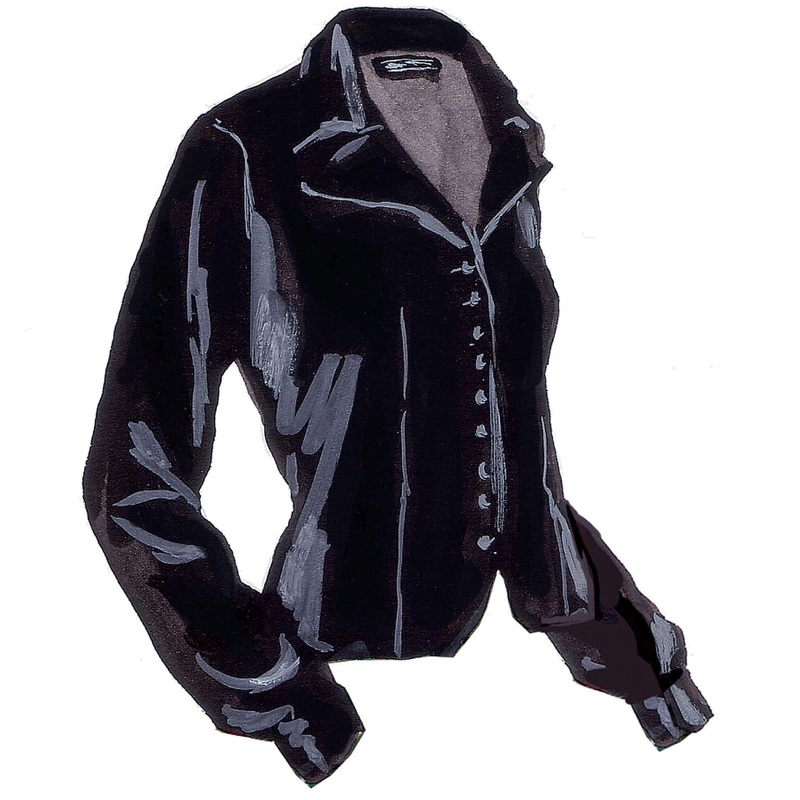 Velvet Weskit Blouse Black