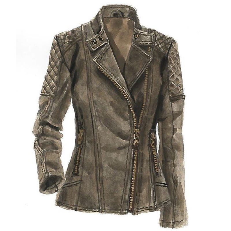 Badass Leather Jacket Weathered Bark