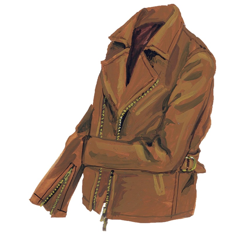 Italian Suede Moto Jacket Brown